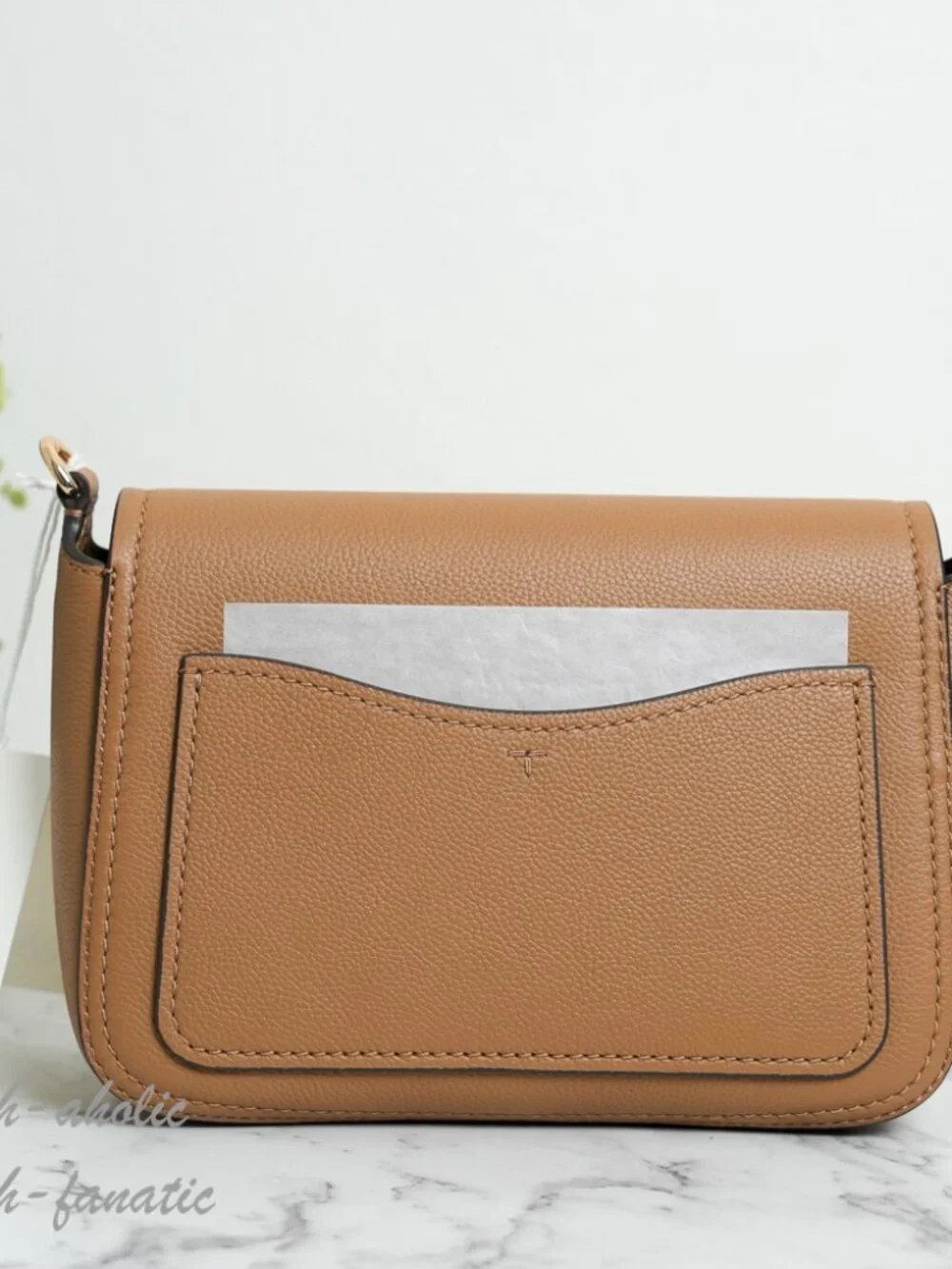 Tory Burch Thea Pebbled Leather Flap Crossbody Shoulder Bag in Tiramisu NWT